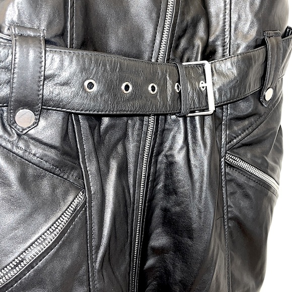 NEW ZARA LEATHER MINI DRESS - Picture 14 of 16